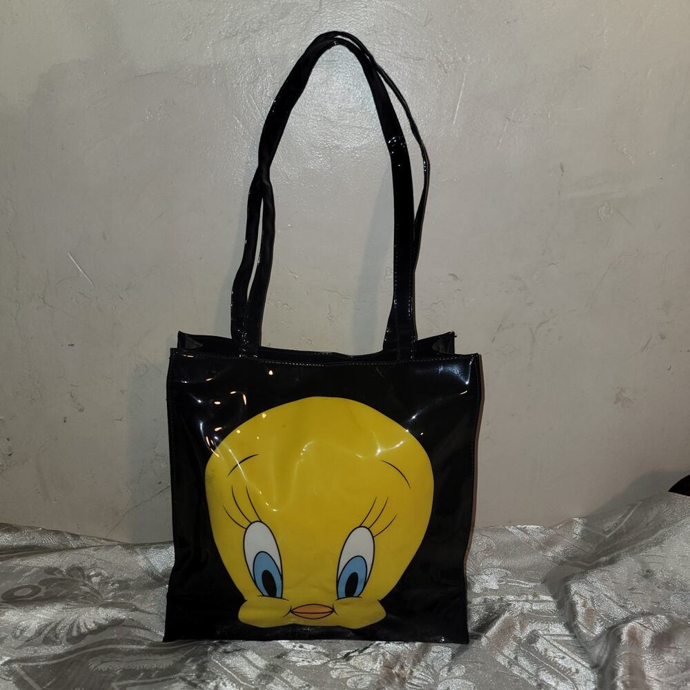 Vintage Warner Bros Looney Tunes Double Sided Tweety Bird Tote Bag